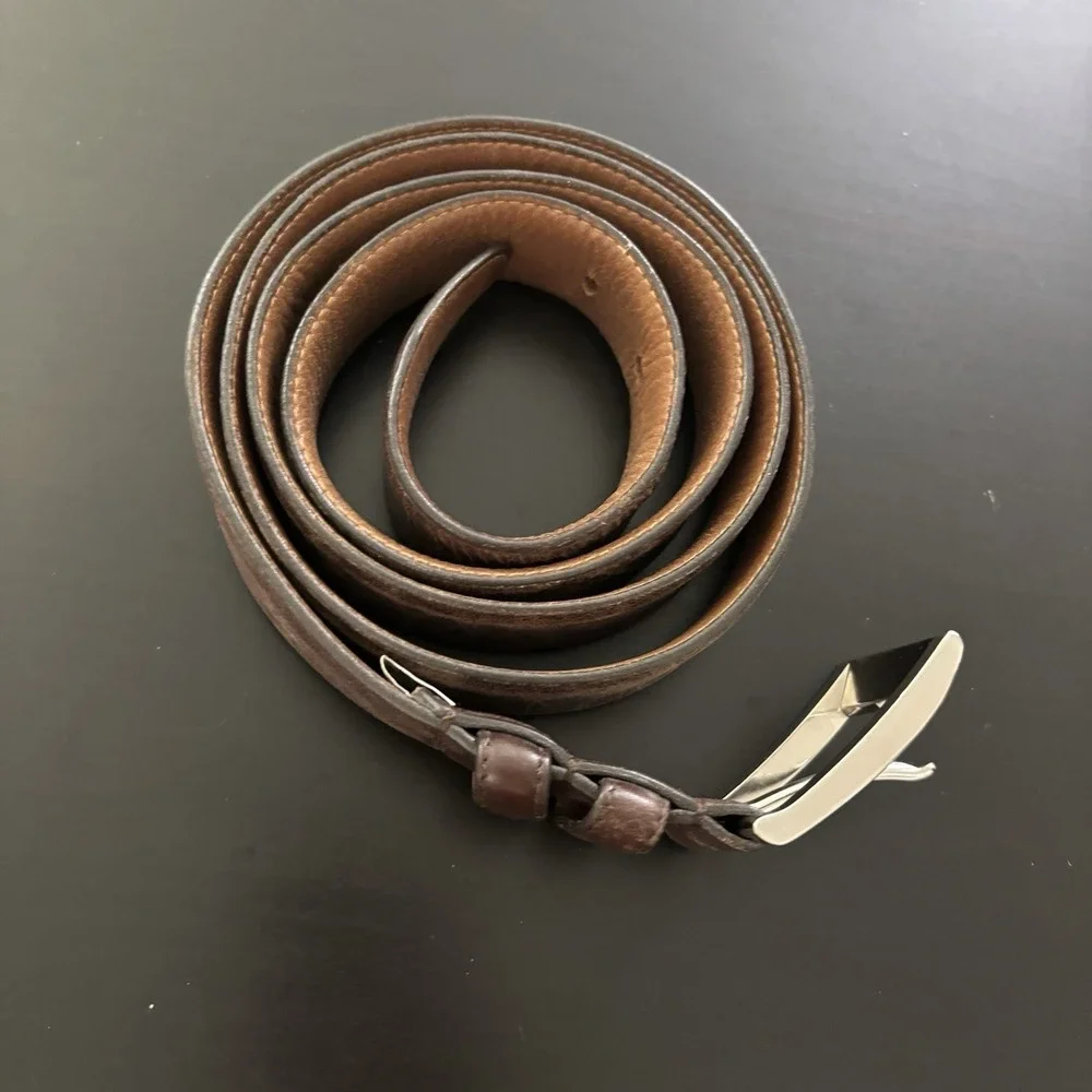 Allen Edmonds Soft Leather Belt Men's Dress Belt Cocoa Brown Size 50 (56